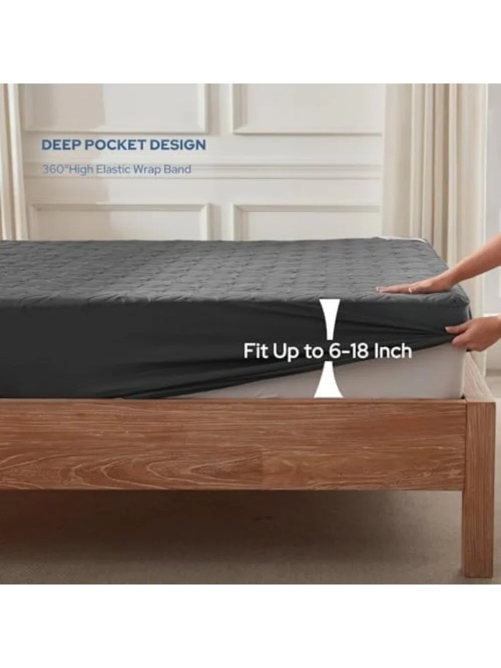 King Size Waterproof Mattress Protector Pad - Hypoallergenic, Soft & Durable